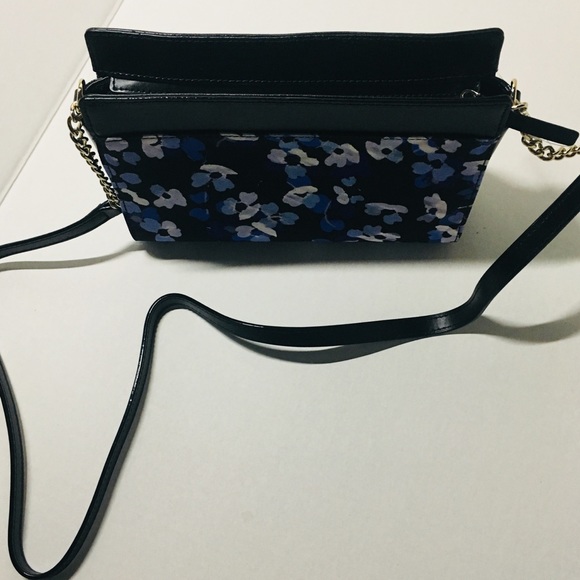 New Kate spade blue & black floral Angelica Purse - Picture 7 of 8